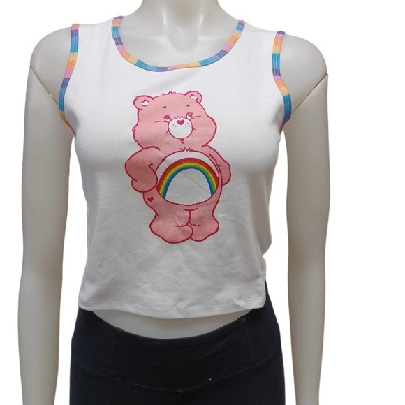 Dolls Kill X Care Bears Sleeveless Cropped Tank Top Size Large - Picture 3 of 9